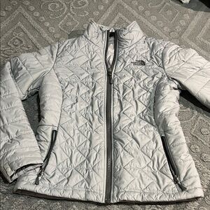 The North Face Light Gray Quilted Jacket
